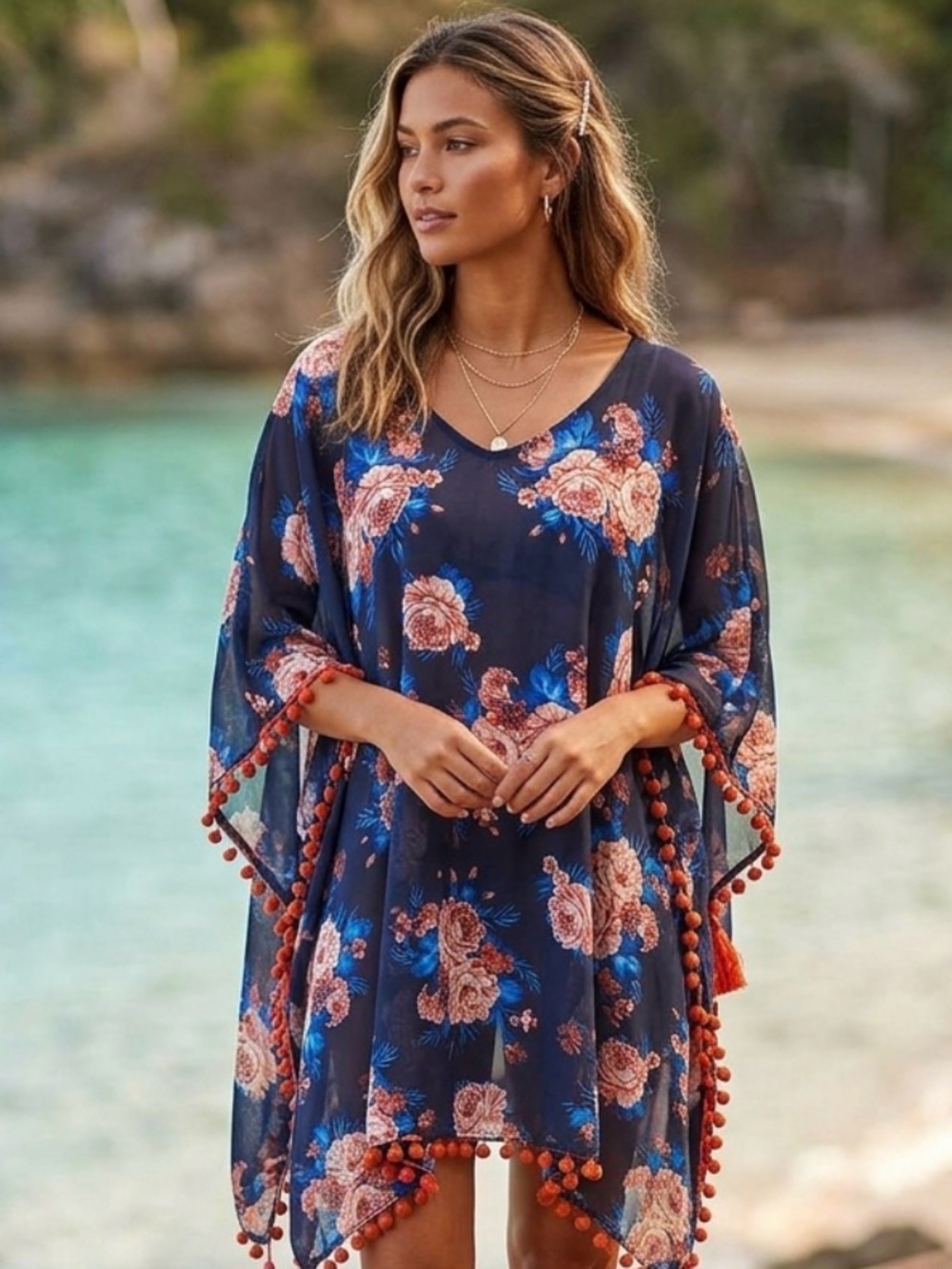 #DottyIndii #Bohostyle #Floralcoverup #beachCoverUp #SummerVibes #Classy #Flowy